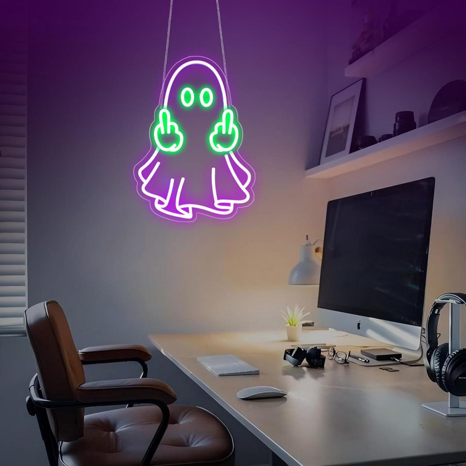 Ghost Neon Sign USB Powered LE - Home Decor Room บทวิจารณ์และราคา