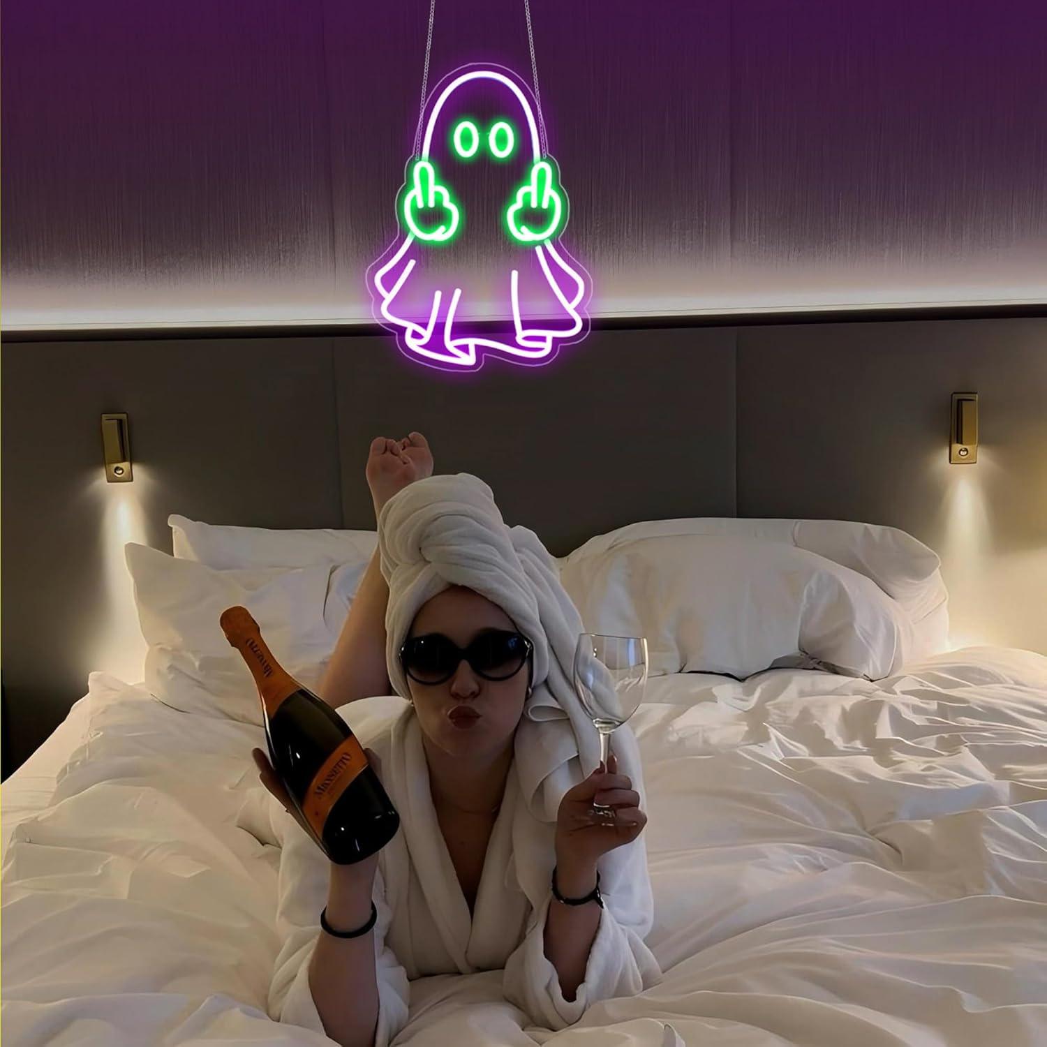 Ghost Neon Sign USB Powered LE - Home Decor Room บทวิจารณ์และราคา