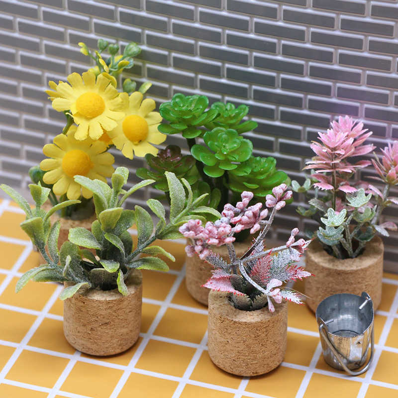 🛒1:12 Dollhouse Simulation Flo - Home Decor Garden บทวิจารณ์และราคา