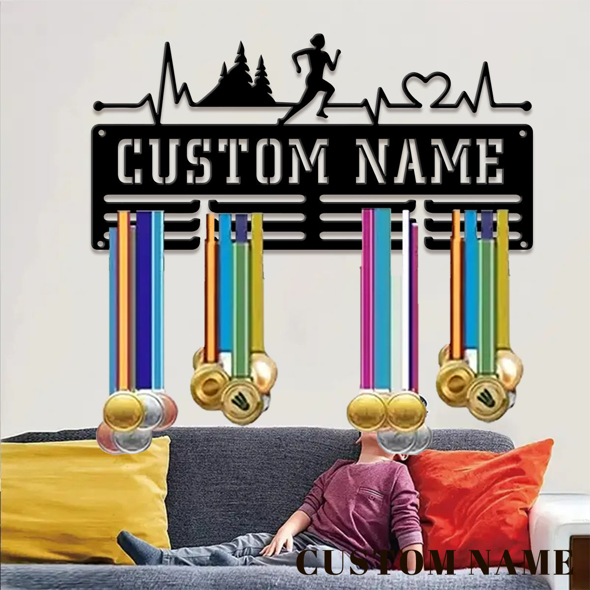 custom Marathon Sports Metal m - Home Decor For Birthday บทวิจารณ์และราคา