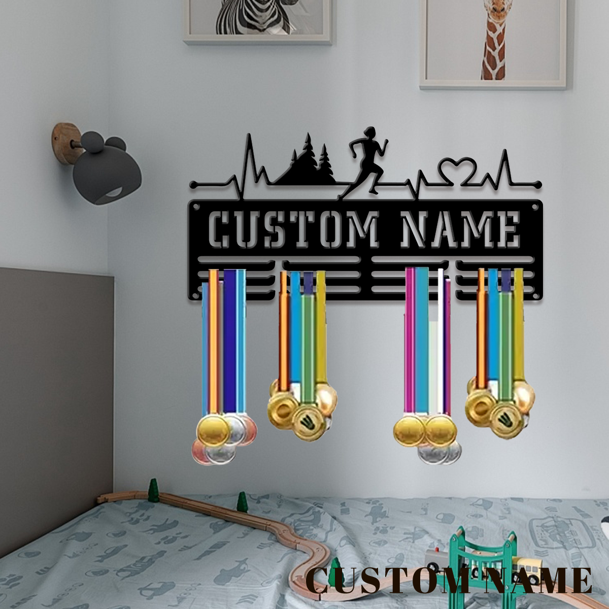 custom Marathon Sports Metal m - Home Decor For Birthday บทวิจารณ์และราคา