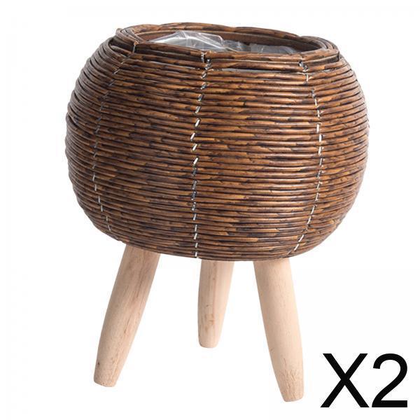 Woven Basket with Stand Indoor - Home Decor Rattan บทวิจารณ์และราคา