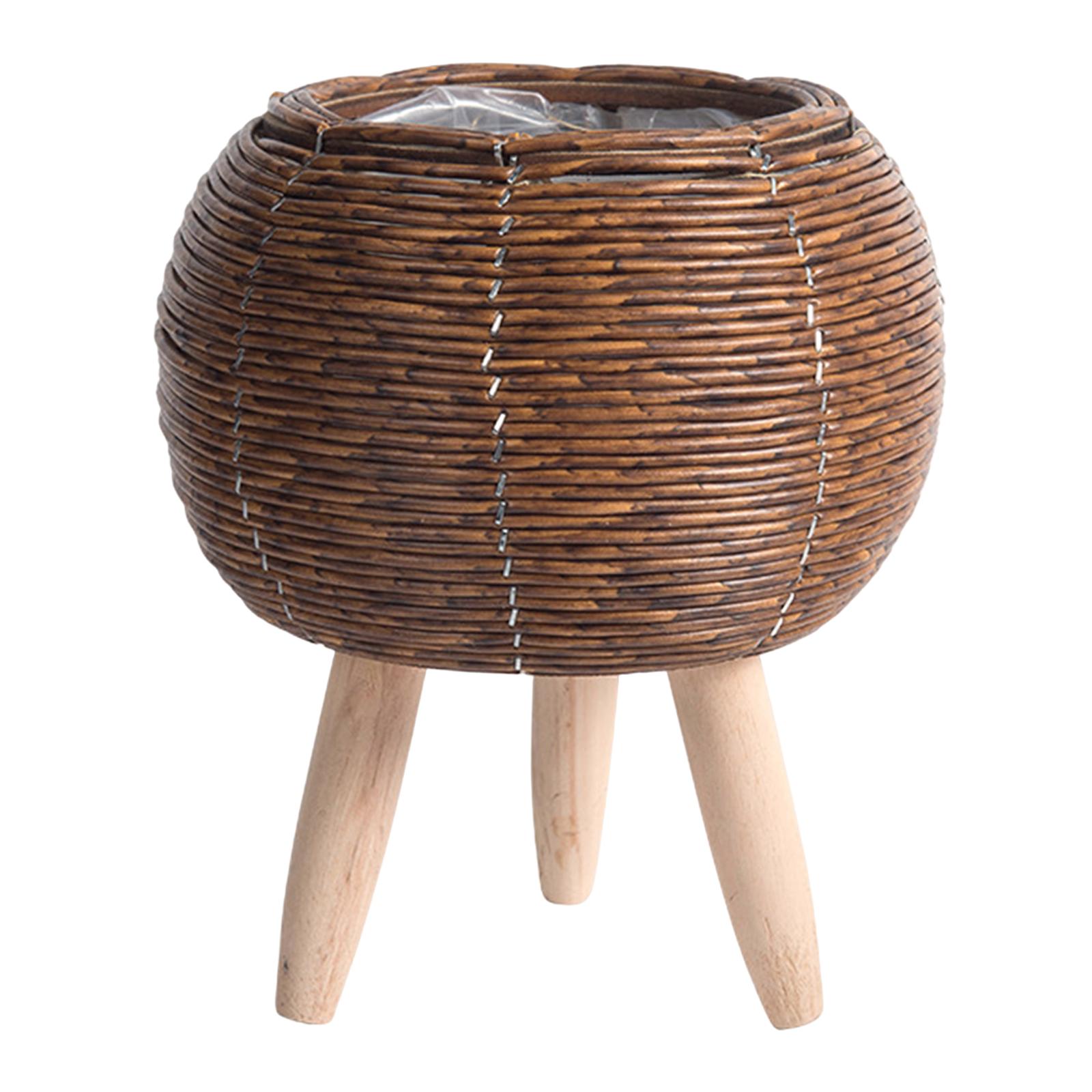 Woven Basket with Stand Indoor - Home Decor Rattan บทวิจารณ์และราคา