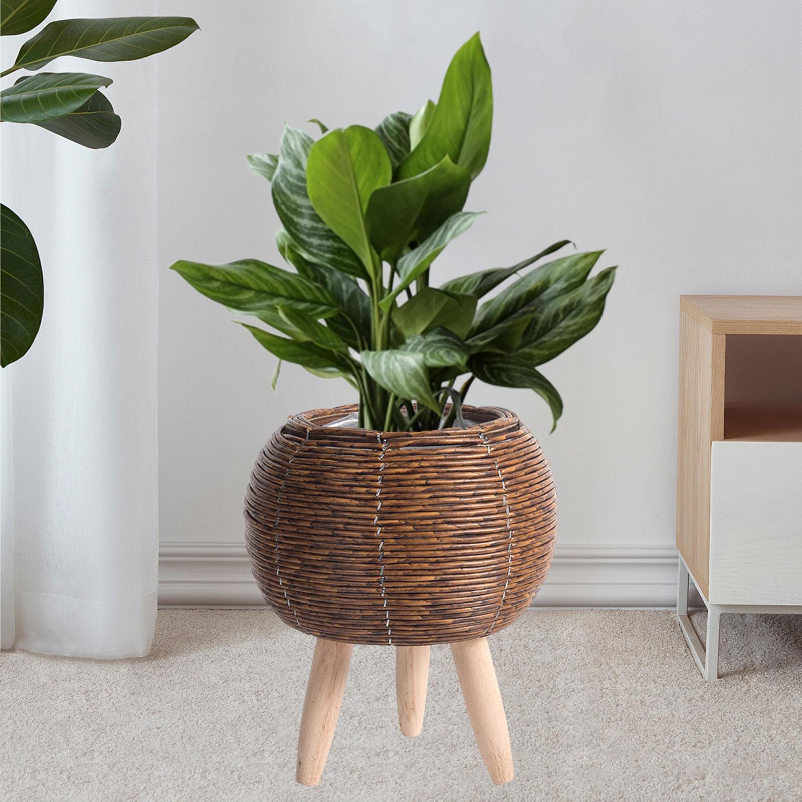 Woven Basket with Stand Indoor - Home Decor Rattan บทวิจารณ์และราคา