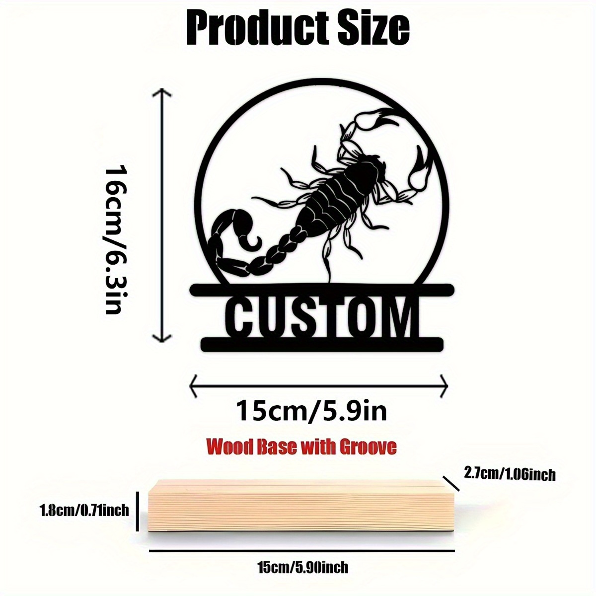 Custom Scorpion Metal Statue w - Home Decor Gothic บทวิจารณ์และราคา