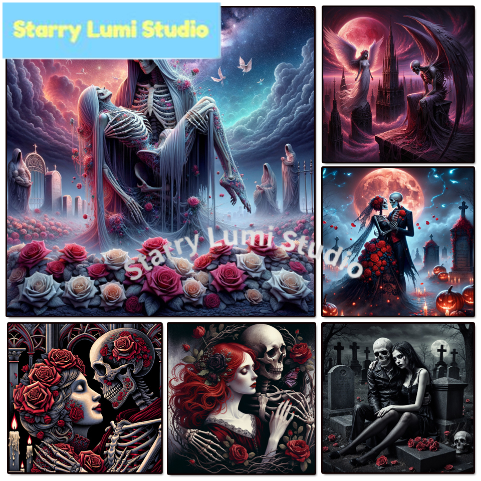 5D Diamond Painting Gothic Lad - Home Decor Gothic บทวิจารณ์และราคา