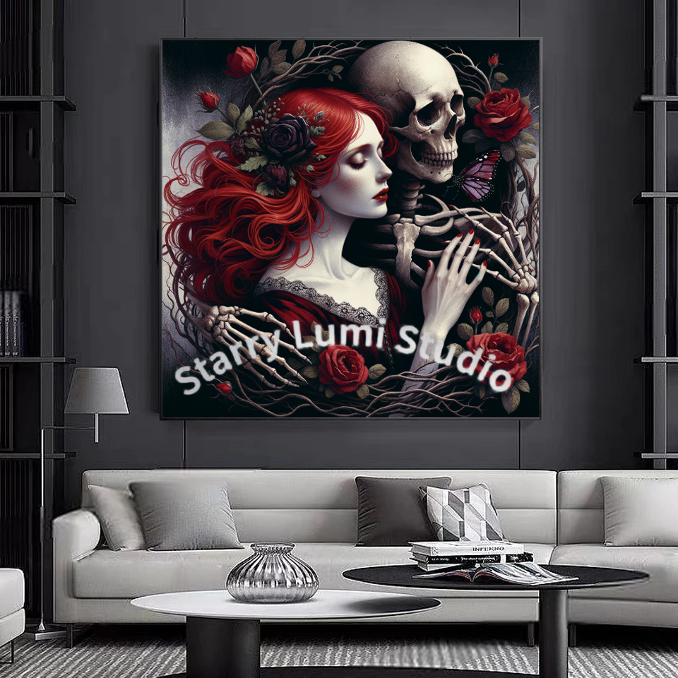 5D Diamond Painting Gothic Lad - Home Decor Gothic บทวิจารณ์และราคา
