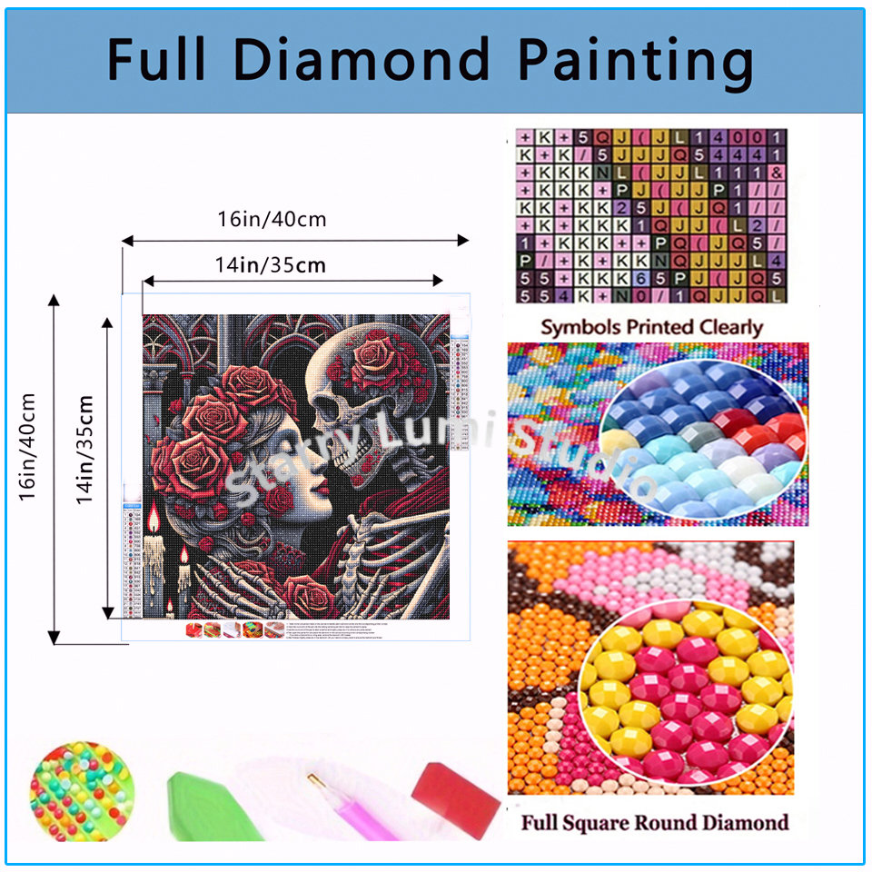 5D Diamond Painting Gothic Lad - Home Decor Gothic บทวิจารณ์และราคา