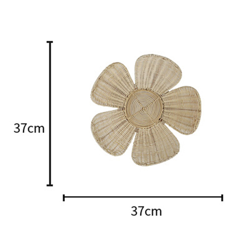 Nordic Woven Rattan Flower Wal - Home Decor Rattan บทวิจารณ์และราคา