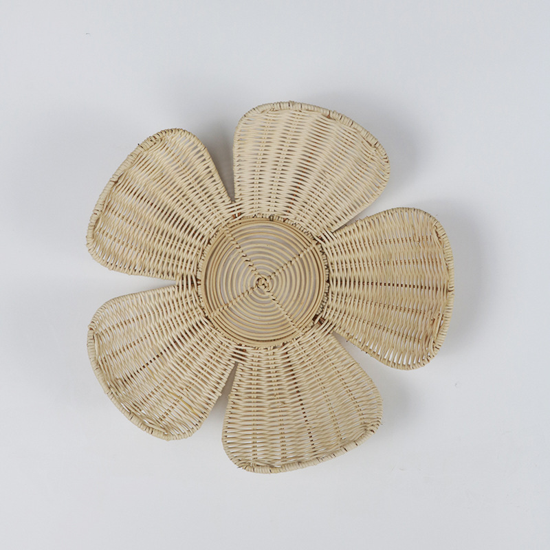 Nordic Woven Rattan Flower Wal - Home Decor Rattan บทวิจารณ์และราคา