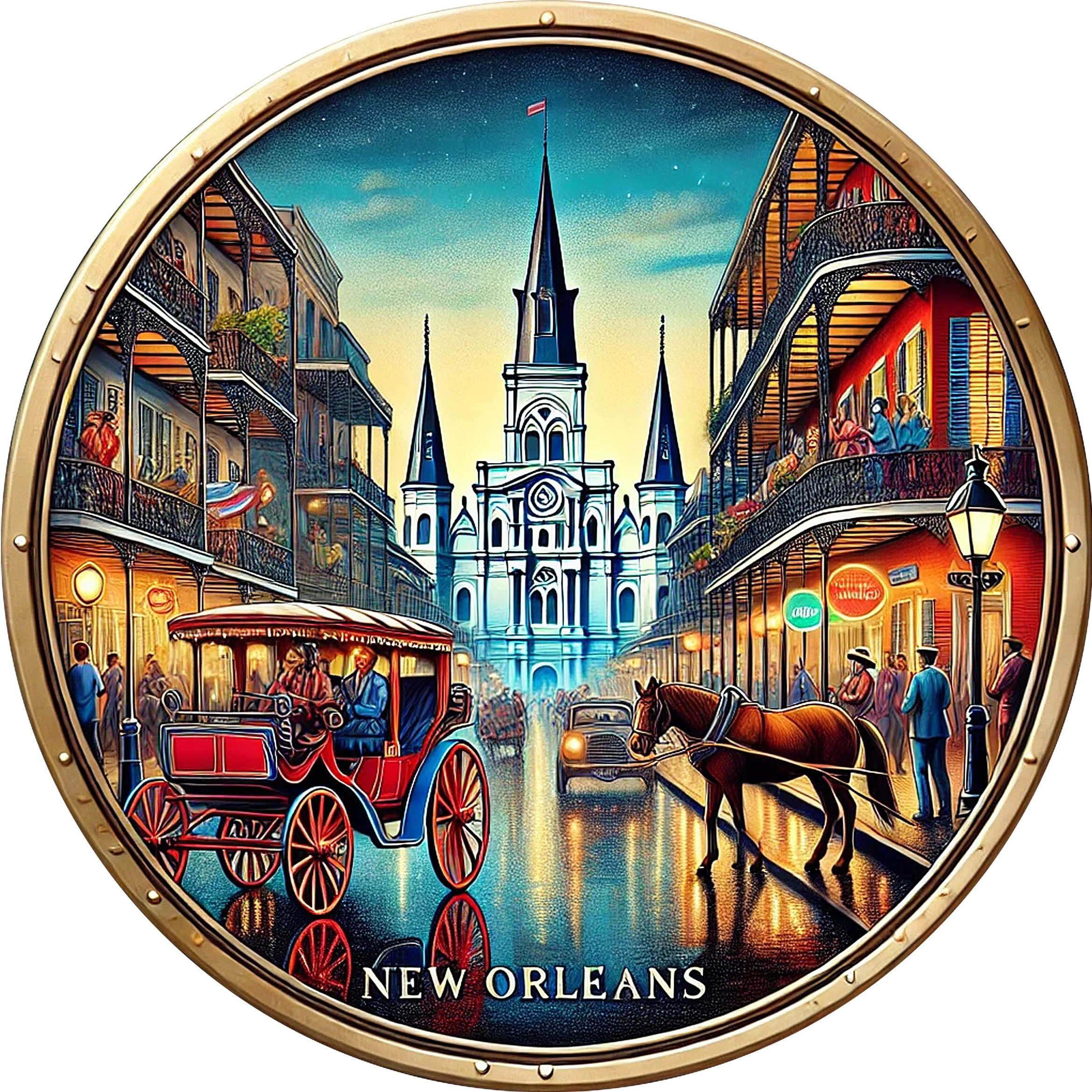 2D Metal Sign New Orleans Vint - Home Decor New Orleans บทวิจารณ์และราคา