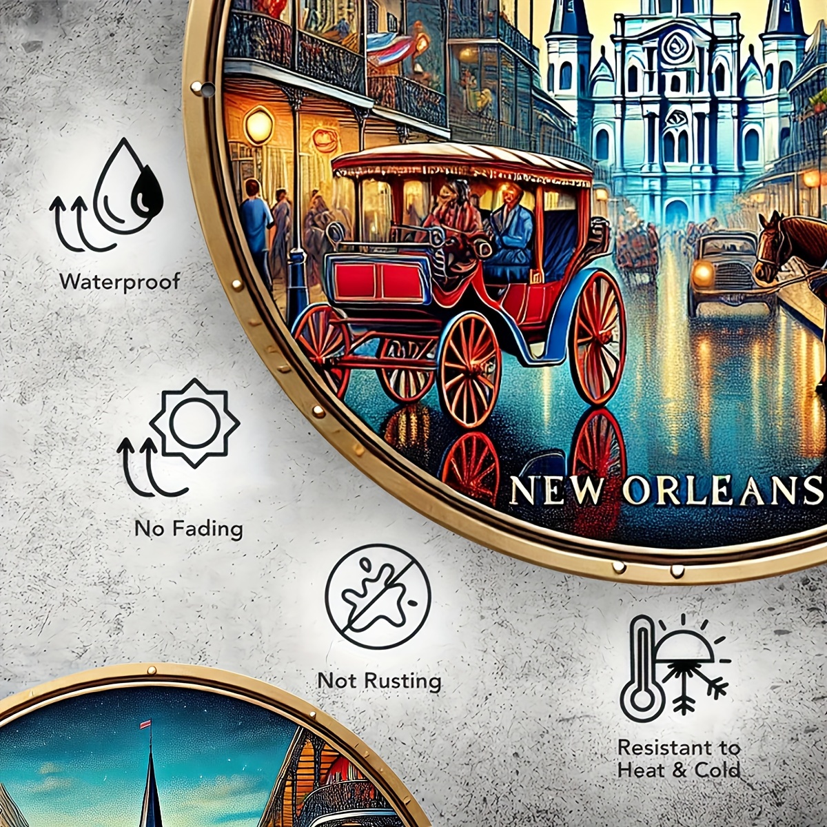 2D Metal Sign New Orleans Vint - Home Decor New Orleans บทวิจารณ์และราคา