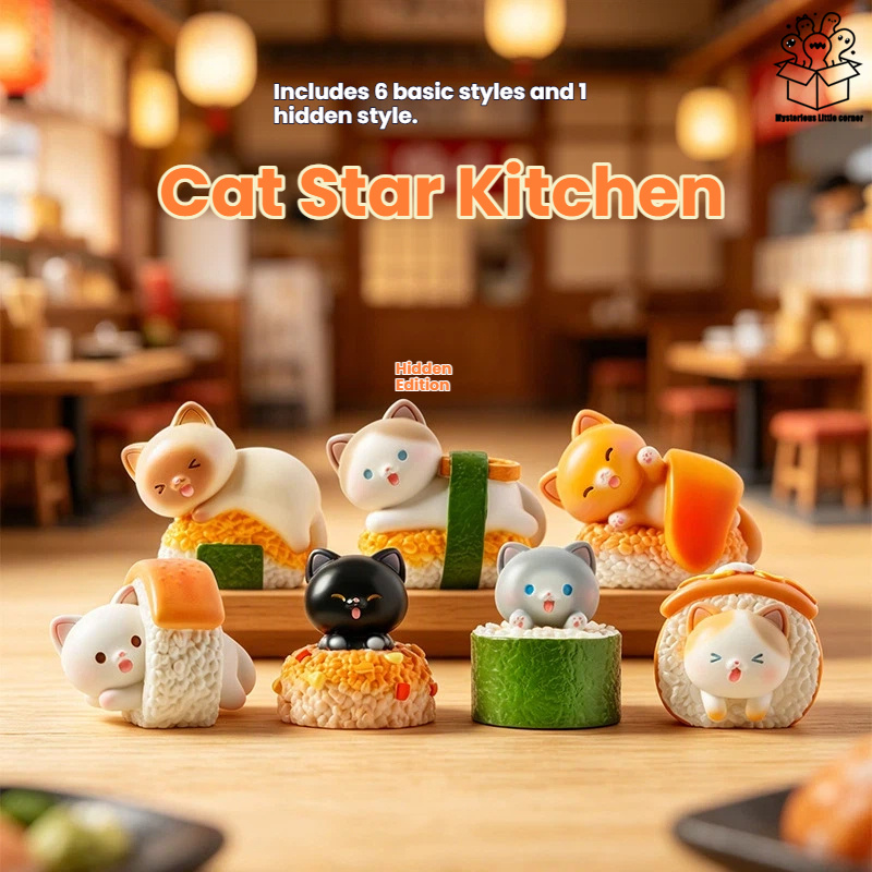 Kawaii Action Figure Sushi Cat - Home Decor Online บทวิจารณ์และราคา