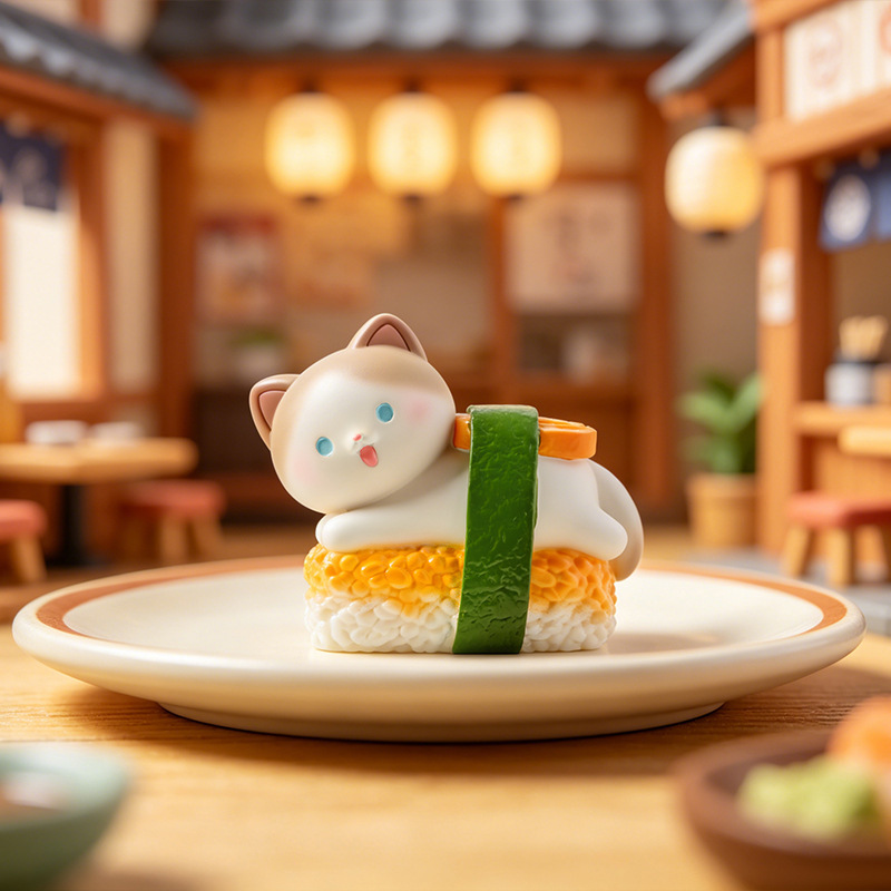 Kawaii Action Figure Sushi Cat - Home Decor Online บทวิจารณ์และราคา