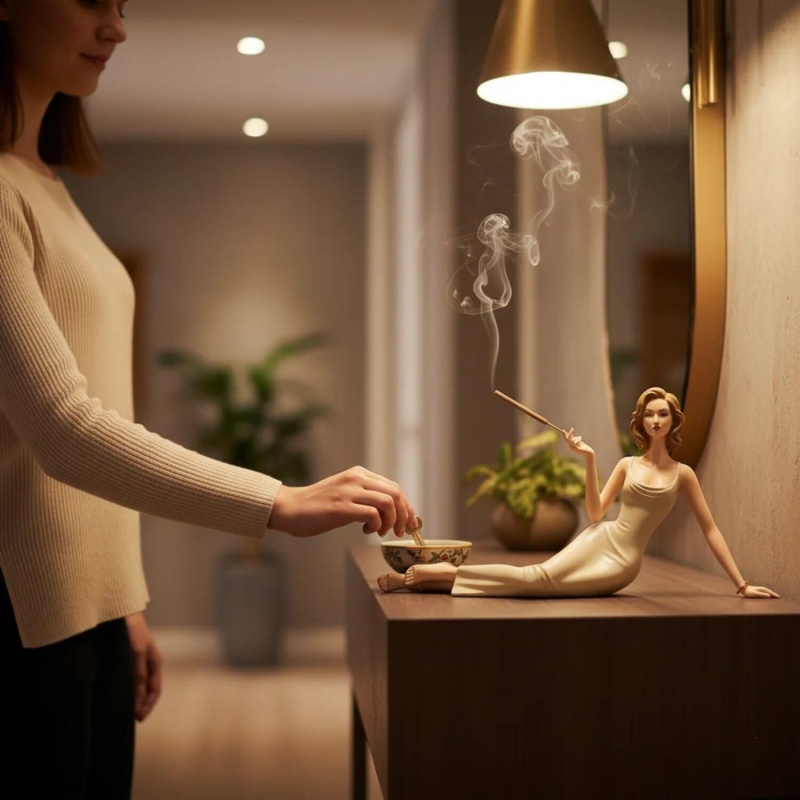 Elegant Lady Figurine Incense  - Home Decor Humacao บทวิจารณ์และราคา