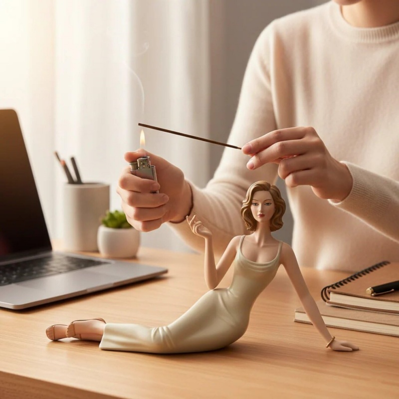 Elegant Lady Figurine Incense  - Home Decor Humacao บทวิจารณ์และราคา
