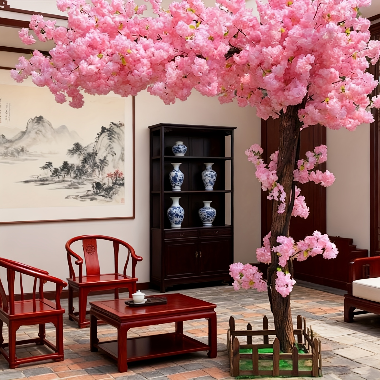Artificial Cherry Blossom Tree - Home Decor Living บทวิจารณ์และราคา