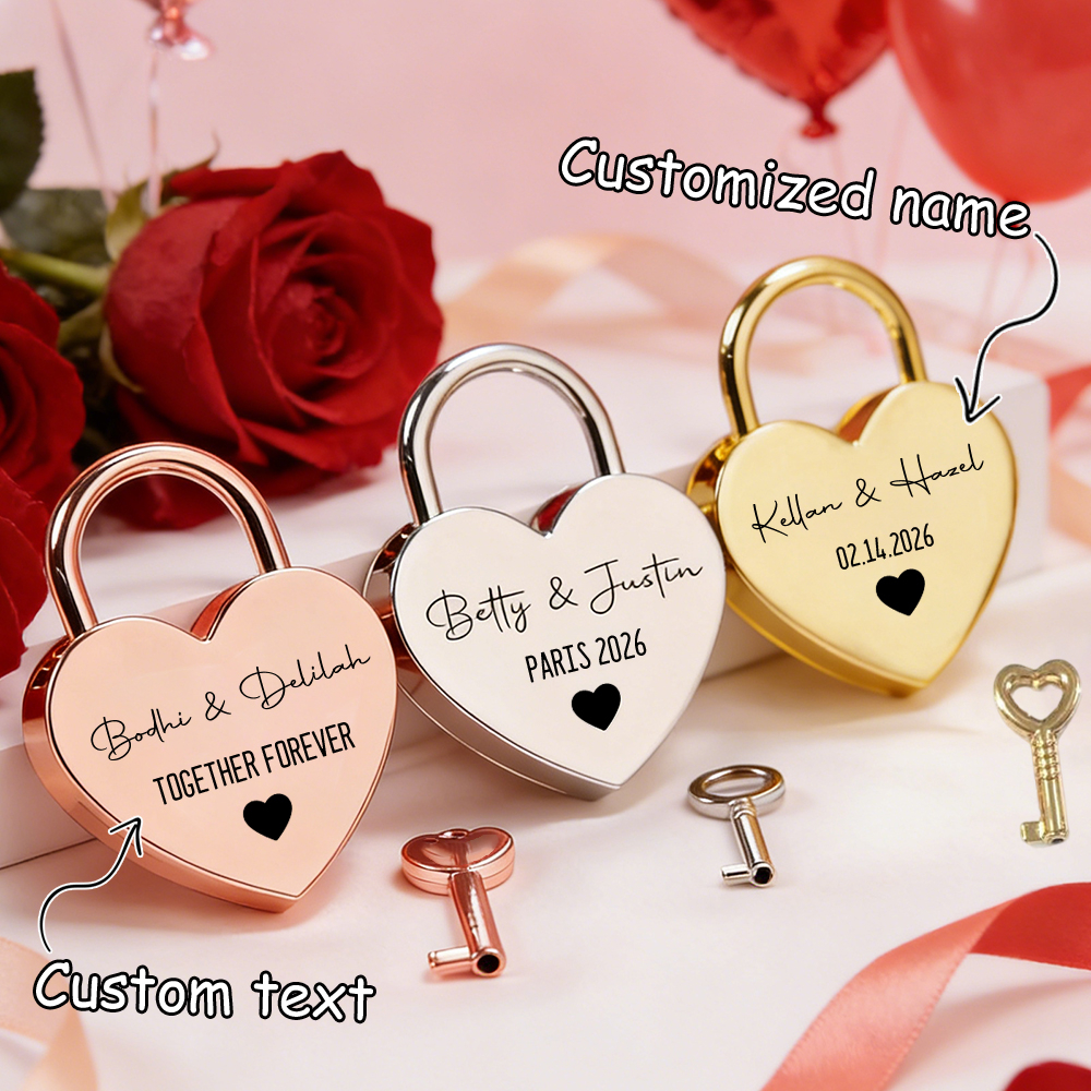 Custom Name Heart-Shaped Padlo - Home Decor For Birthday บทวิจารณ์และราคา