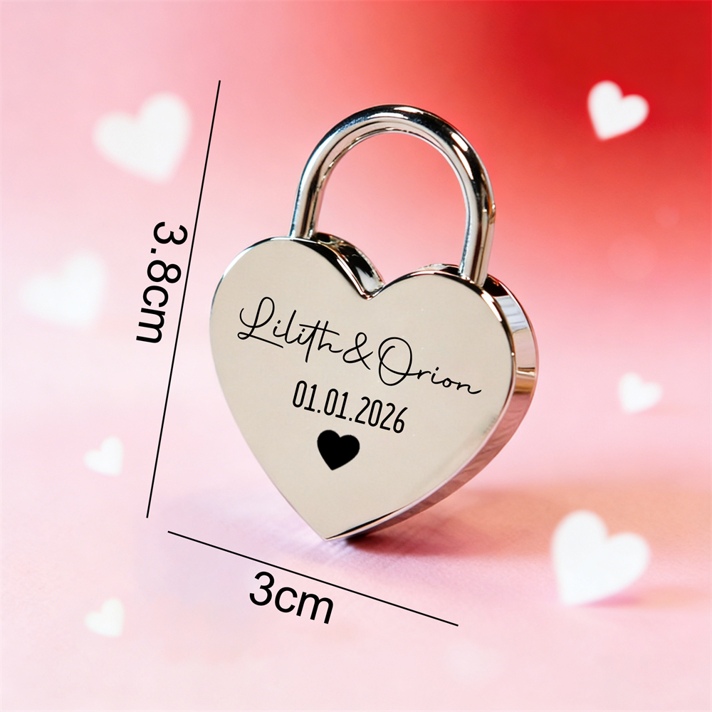 Custom Name Heart-Shaped Padlo - Home Decor For Birthday บทวิจารณ์และราคา
