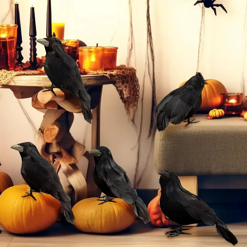 1PC Black Crow Halloween Decor - Home Decor Garden บทวิจารณ์และราคา
