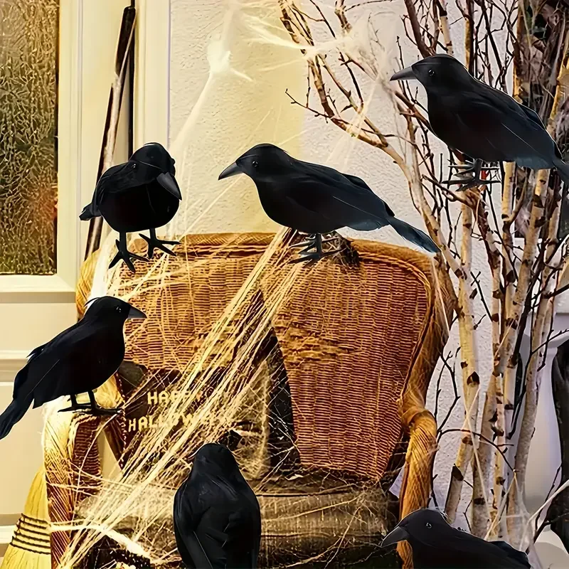 1PC Black Crow Halloween Decor - Home Decor Garden บทวิจารณ์และราคา