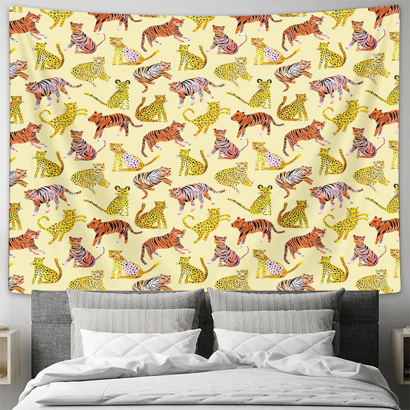 Tiger Wall Tapestry Jungle Ani - Home Decor Hippie บทวิจารณ์และราคา