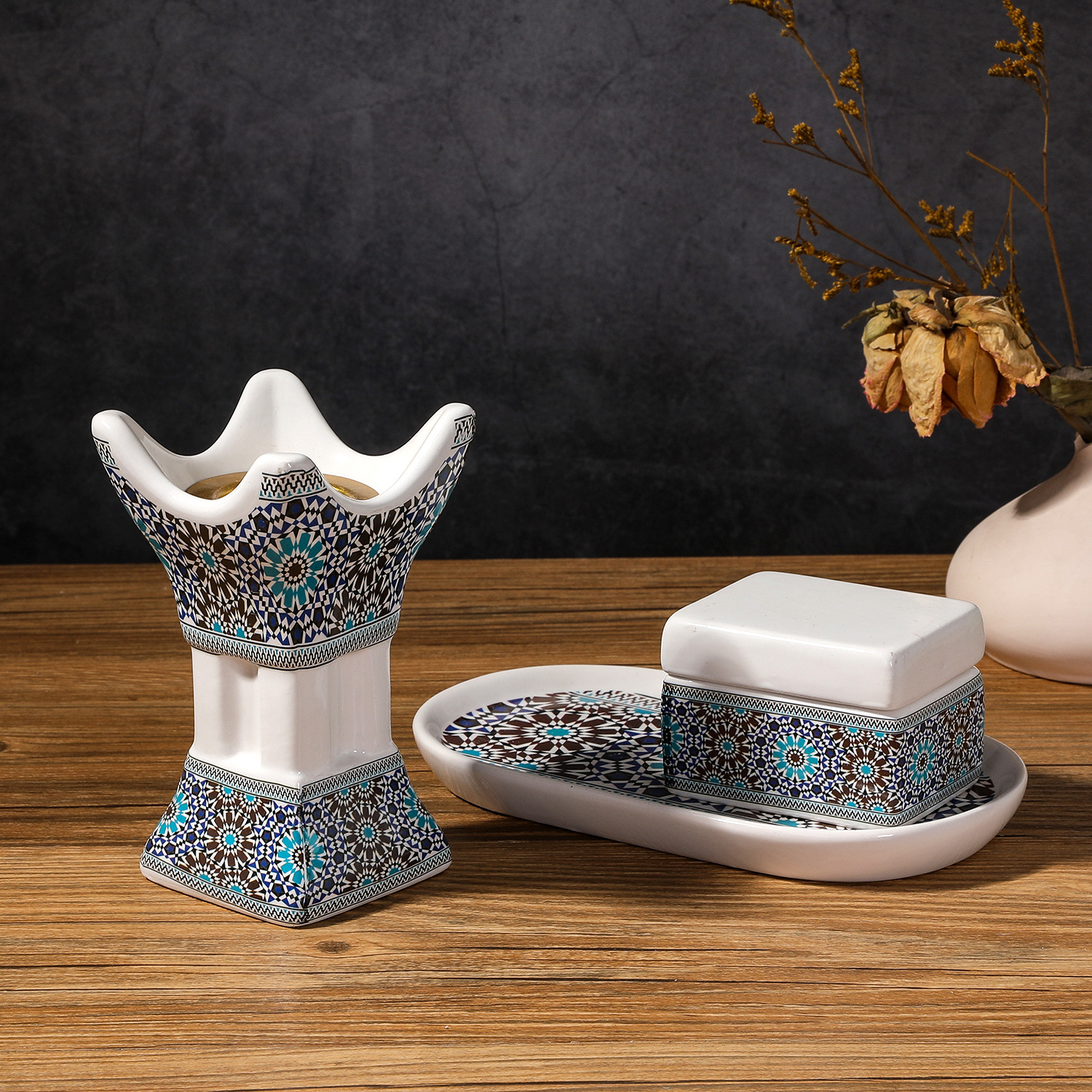 Arabic Ceramic Printed Four-co - Home Decor Humacao บทวิจารณ์และราคา