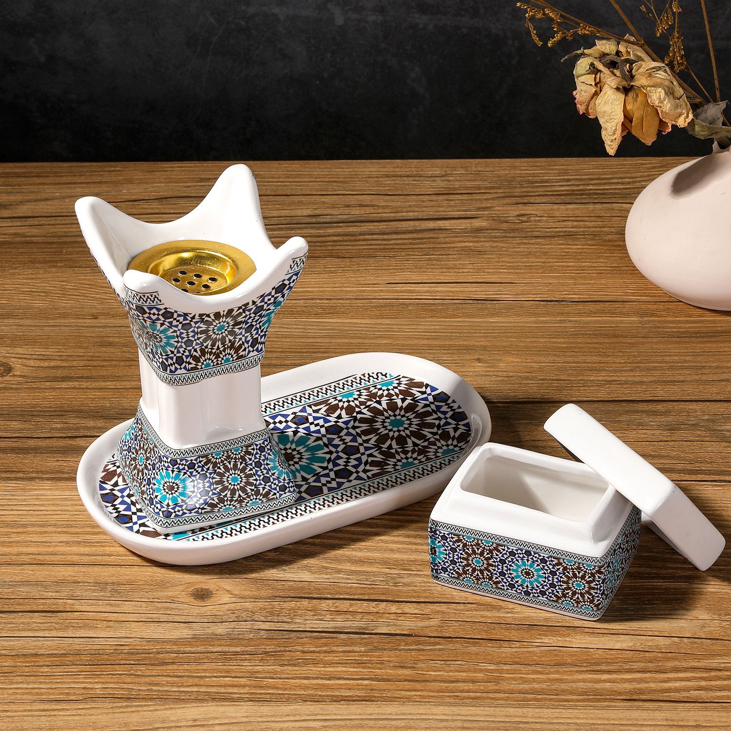 Arabic Ceramic Printed Four-co - Home Decor Humacao บทวิจารณ์และราคา