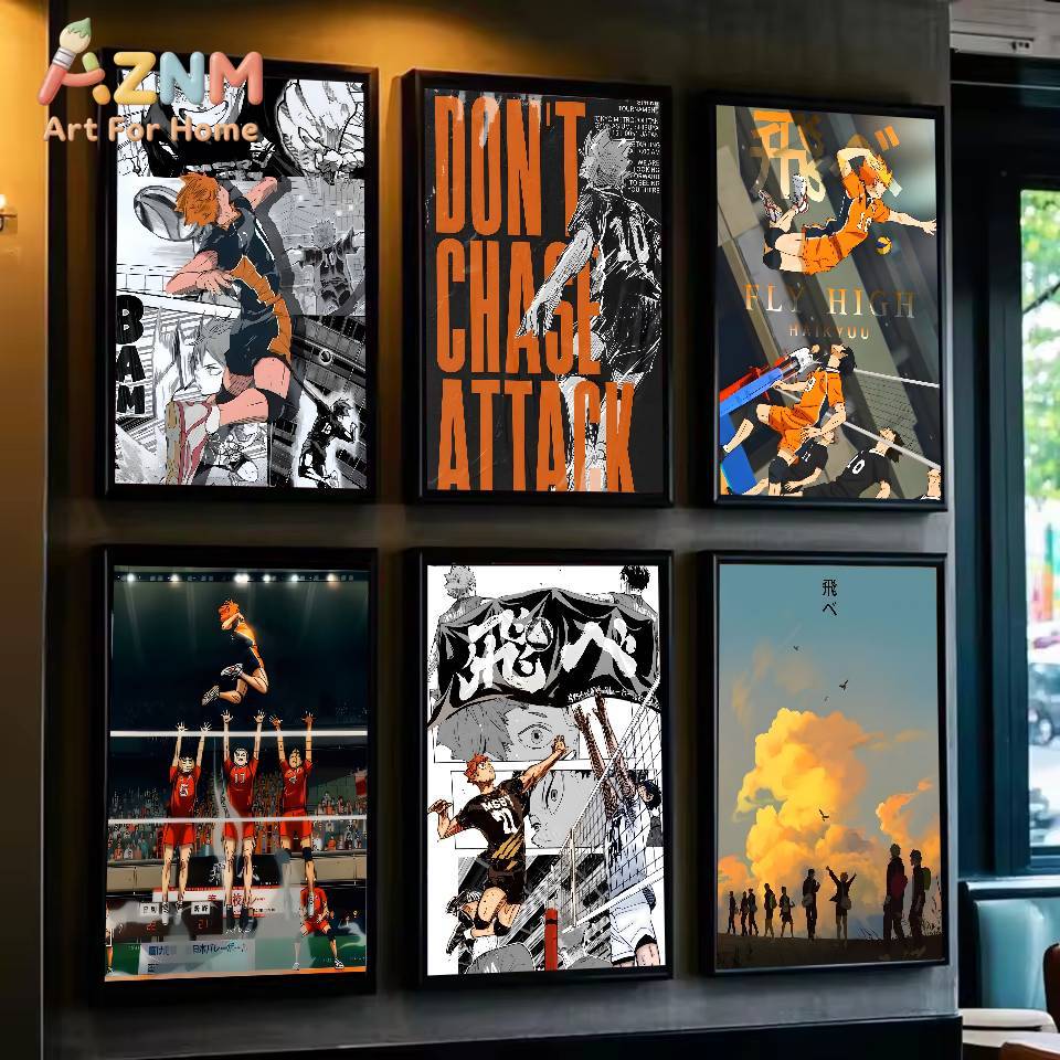 Japanese Anime Haikyuu Poster  - Home Decor Japanese บทวิจารณ์และราคา