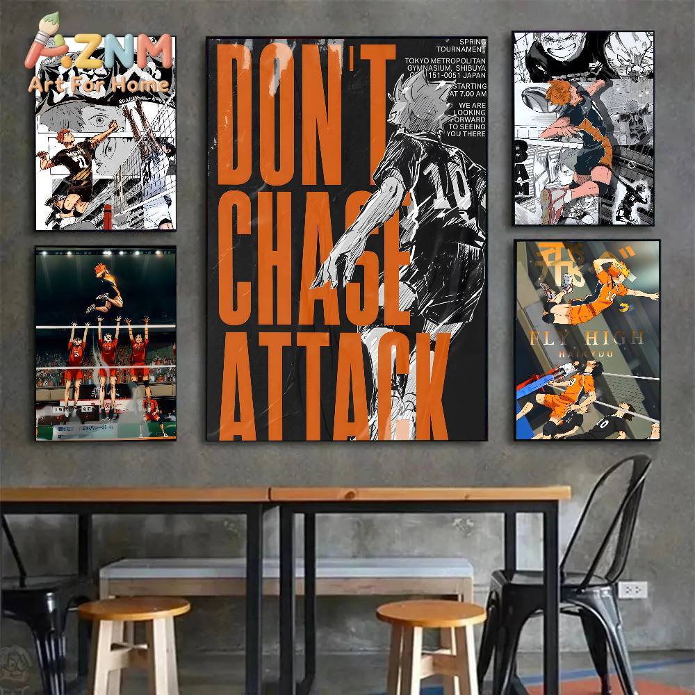 Japanese Anime Haikyuu Poster  - Home Decor Japanese บทวิจารณ์และราคา