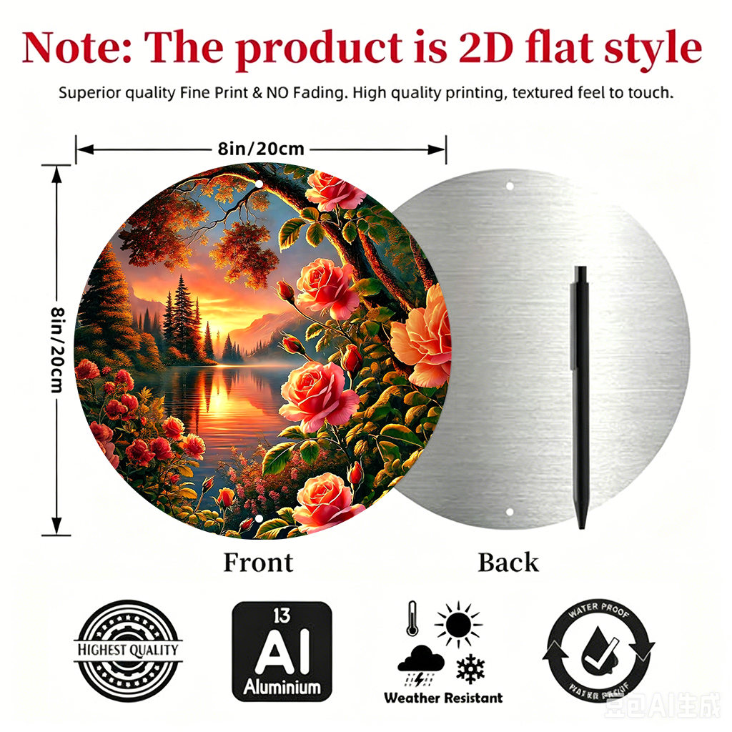 JIT 1-pc Orange sunset mountai - Home Decor Garden บทวิจารณ์และราคา