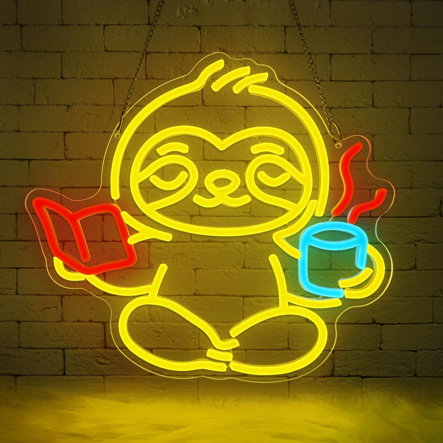 Sloth Neon Sign USB Dimmable L - Home Decor Room บทวิจารณ์และราคา