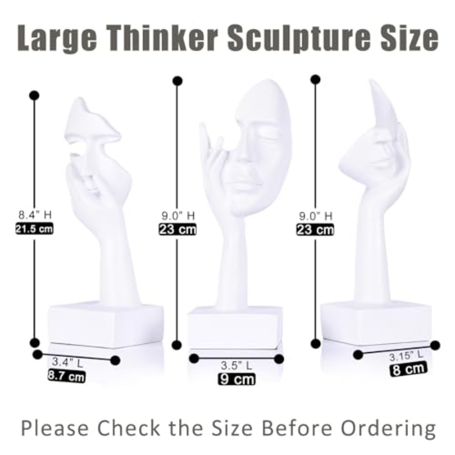 Thinker Large Statue Set - Art - Home Decor Living บทวิจารณ์และราคา