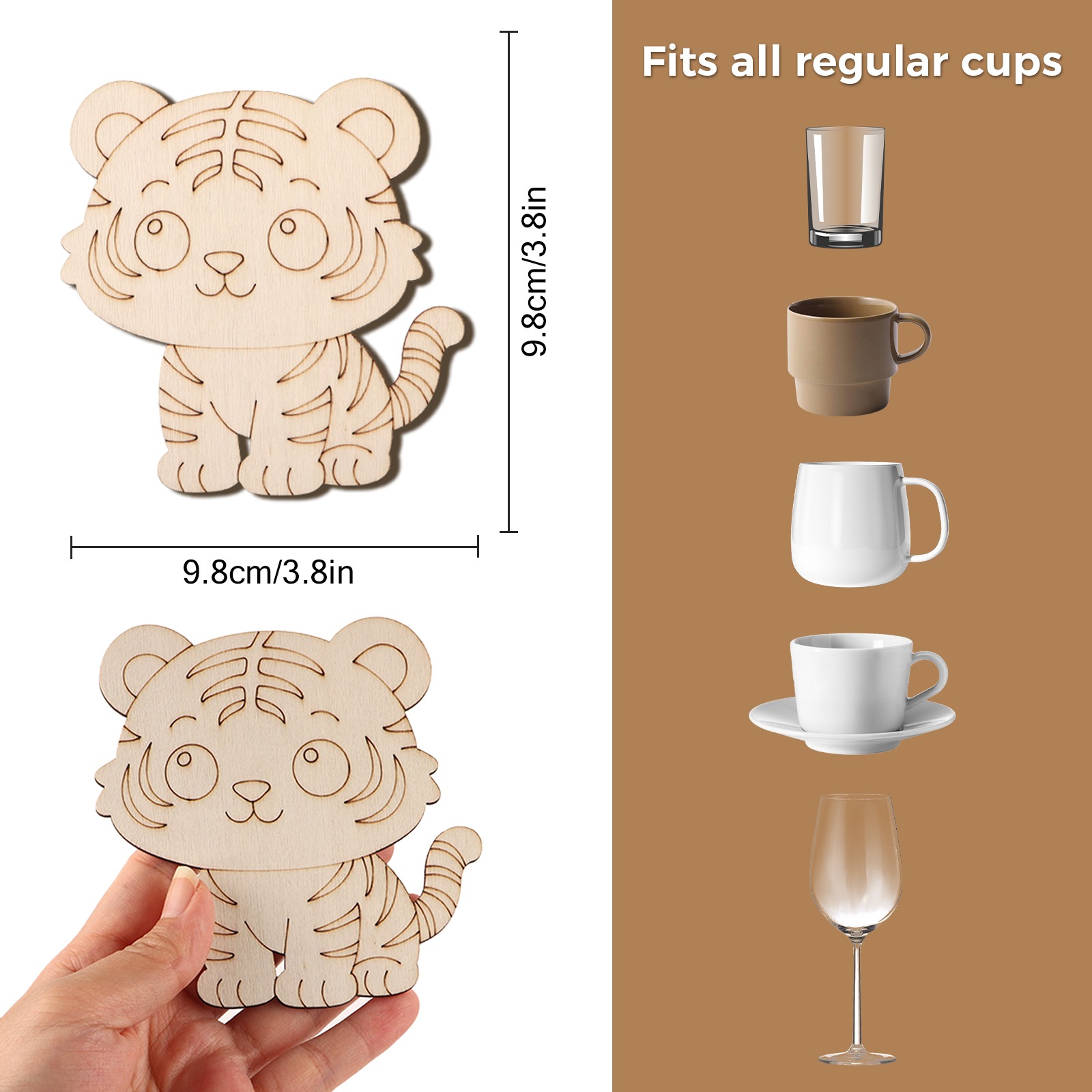 10 Pcs/set Tiger Animal Unfini - Home Decor You บทวิจารณ์และราคา
