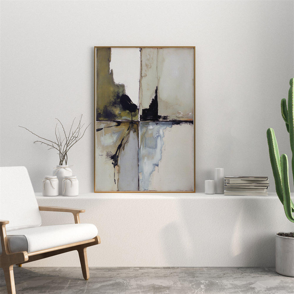 Modern Abstract Art Print Neut - Home Decor Color Palettes บทวิจารณ์และราคา
