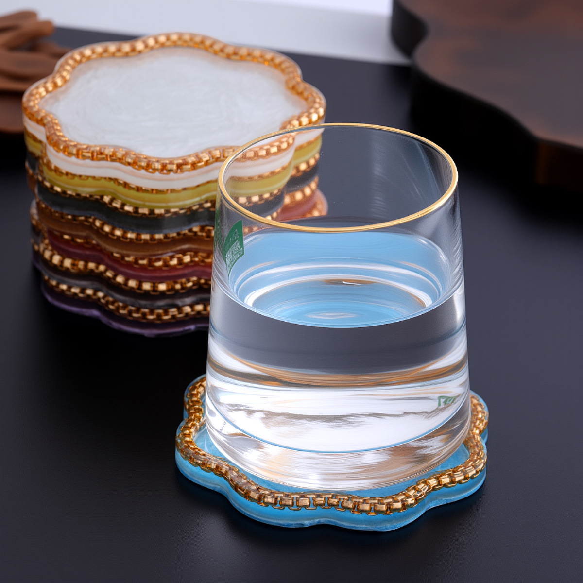 Resin Agate Gold Color Palette - Home Decor Color Palettes บทวิจารณ์และราคา