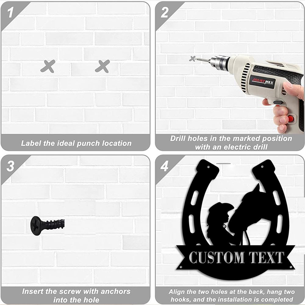 1pc Fashion Customized Horsesh - Home Decor Room บทวิจารณ์และราคา
