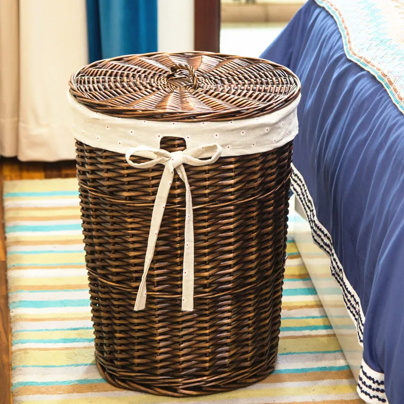 Rattan Hamper Stylish Laundry  - Home Decor Rattan บทวิจารณ์และราคา