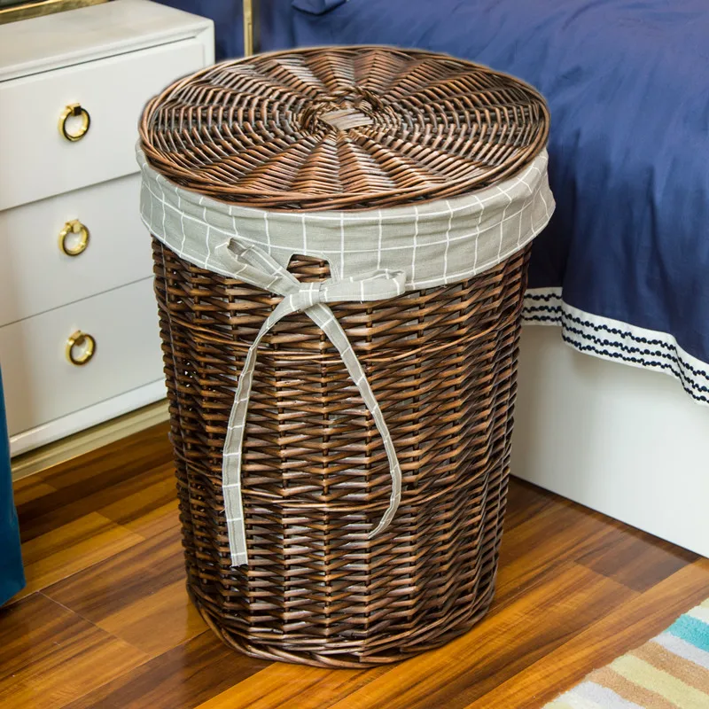 Rattan Hamper Stylish Laundry  - Home Decor Rattan บทวิจารณ์และราคา