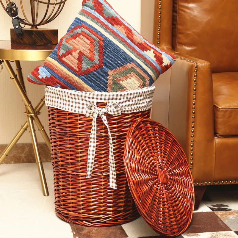 Rattan Hamper Stylish Laundry  - Home Decor Rattan บทวิจารณ์และราคา