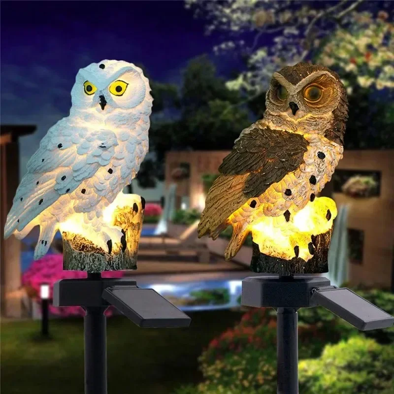 Solar Owl Statue Garden Light  - Home Decor Garden บทวิจารณ์และราคา