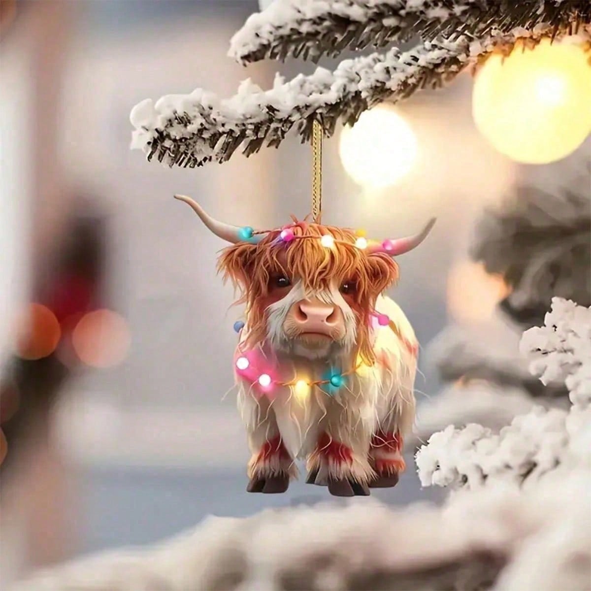 1pc Cute Highland Cow Christma - Home Decor Gift บทวิจารณ์และราคา