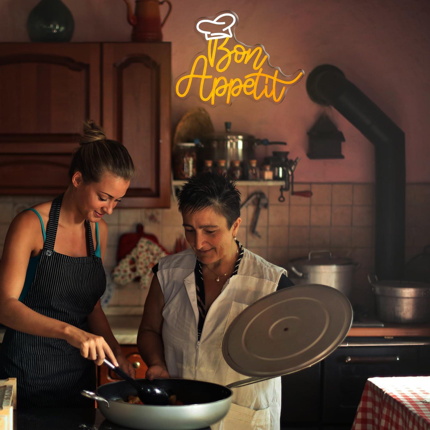 Bon Appetit Chef Hat Neon Sign - Home Decor Room บทวิจารณ์และราคา