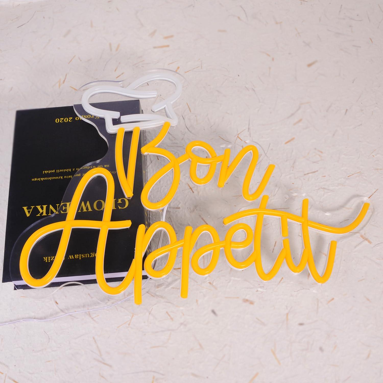 Bon Appetit Chef Hat Neon Sign - Home Decor Room บทวิจารณ์และราคา