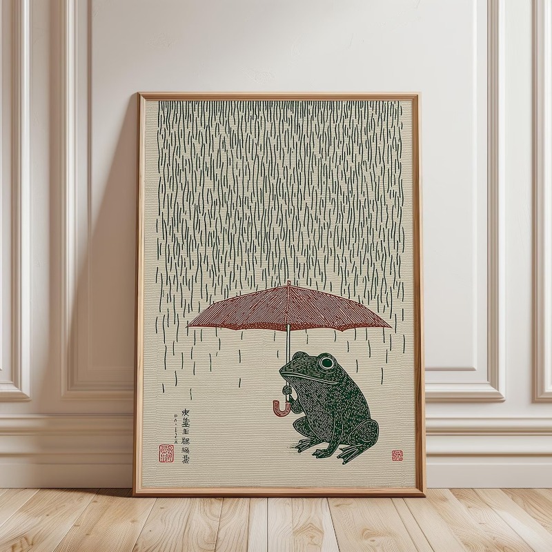 Japanese Frog with Umbrella Po - Home Decor Japanese บทวิจารณ์และราคา