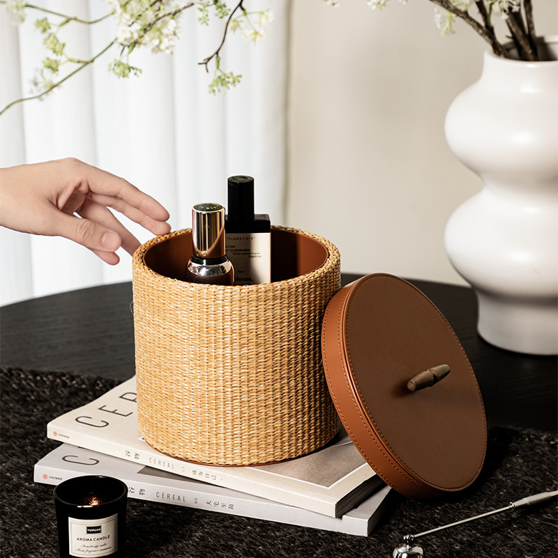 Retro rattan storage box Home  - Home Decor Rattan บทวิจารณ์และราคา