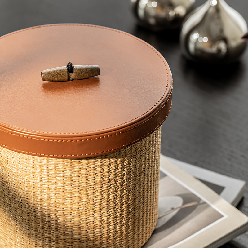 Retro rattan storage box Home  - Home Decor Rattan บทวิจารณ์และราคา