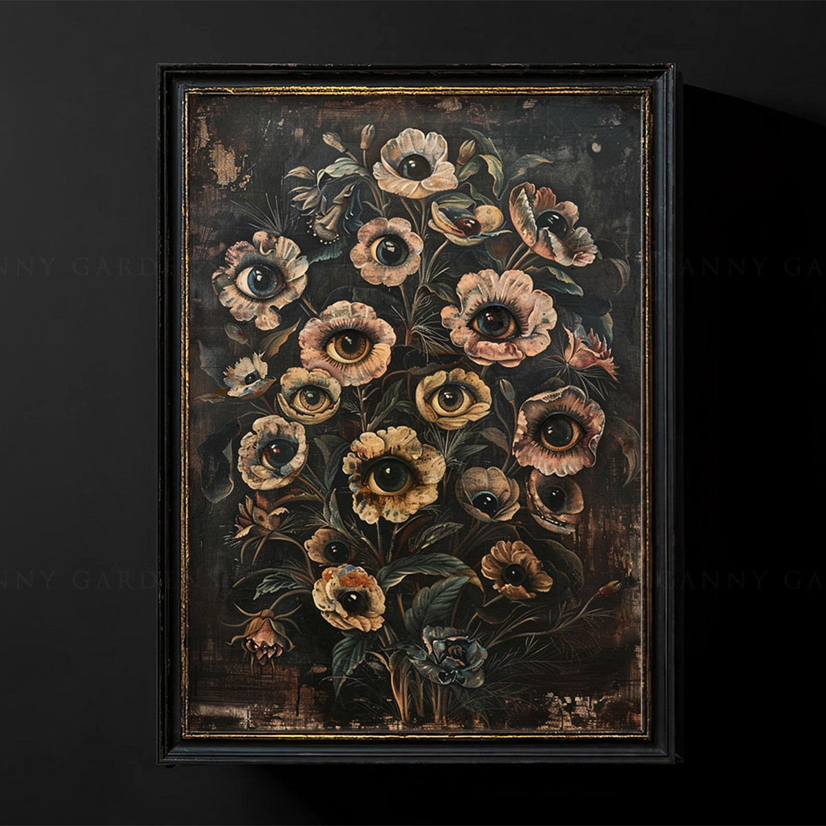 Victorian Gothic Floral Evil E - Home Decor Gothic บทวิจารณ์และราคา