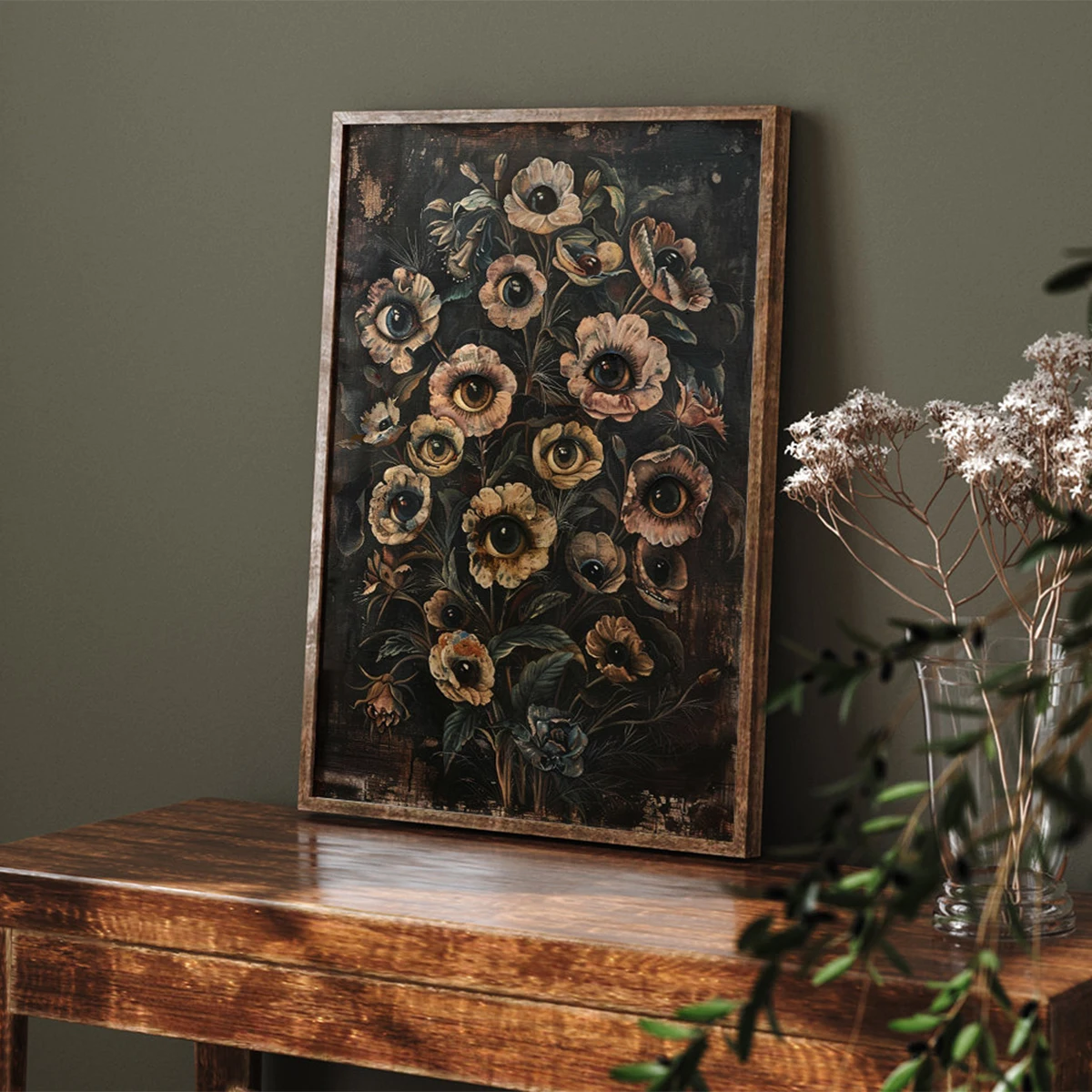 Victorian Gothic Floral Evil E - Home Decor Gothic บทวิจารณ์และราคา