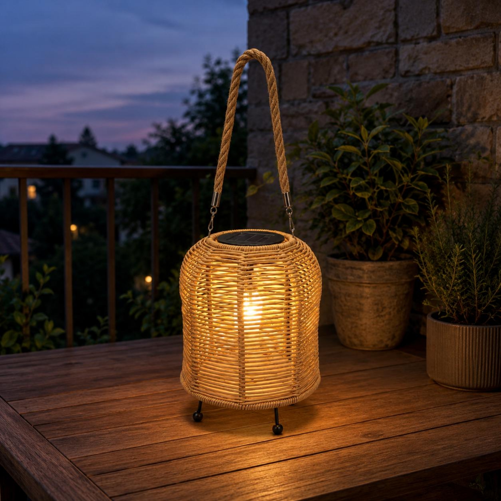 Handwoven Solar Lantern Warm L - Home Decor Garden บทวิจารณ์และราคา